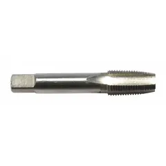This alloy steel tap is used to cut internal 1/8-27 NPT tapered threads in metal components. It is suitable for creating leak-resistant connections in pipe fittings, manifolds, and valve ports for pneumatic and fluid systems.