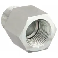 Hydraulic Hose Adapter: 3/4 in x 3/4 in Fitting Size, Male x Female, NPTF x NPTF, Rigid, Straight (MPN 2040-12-12S)