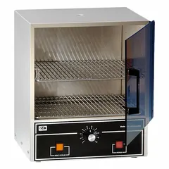 Non-refrigerated incubator with 0.7 cu ft capacity (11 in x 13 in x 15 in interior). Operates on 115V AC with analog temperature control, range from ambient +2°C to 61°C, accuracy ±0.75°C. Suitable for cell culture and general laboratory incubation.