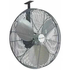 Corrosion-resistant industrial fan head with a 30-inch blade diameter. Single-phase, 1/2 hp motor operates at 120/208 to 230V AC with variable speed control. Non-oscillating design suitable for ventilation in industrial environments such as factories and warehouses.