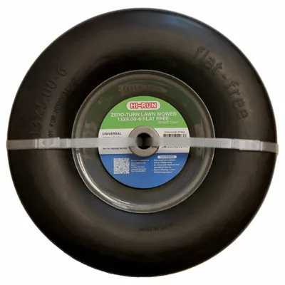 HI-RUN 13X5.00-6 Smooth Lawn Mower Tire, 350 lb Capacity, FF1004 - Lawn Mower Tires