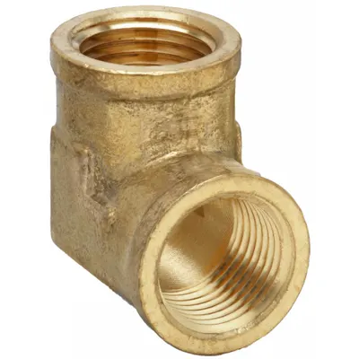 OEM CA2745 Brass 90° Threaded Pipe Elbow, 1/4 in x 1/4 in, 1,000 psi, 1 in Lg - Threaded High-Pressure Pipe Fittings for Potable Water