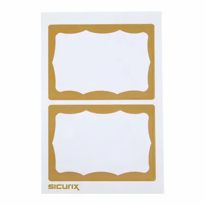 ID Paper Yellow Adhesive ID Badge, 2 1/2 x 3 1/2 in, 600 Pack - Adhesive ID Badges
