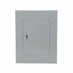 Non-vented steel door cover for NQ and NF panelboards. Provides enclosure for 18 spaces rated 125 A. Measures 20 in wide by 26 in long. Suitable for surface-mount applications in electrical distribution systems.