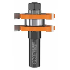 Carbide-tipped router bit for creating tongue-and-groove joints in woodworking. Cutter diameter 1-7/8 in. Suitable for paneling, flooring, and cabinet assembly.