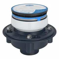 This ZURN height adjustable floor drain is made of ABS with a silver finish and features a solvent weld connection for 3 in nominal pipe size. It includes a stainless mesh screen and a 5 in grate. Suitable for collecting and removing surface water in areas such as restrooms, kitchens, and mechanical rooms.
