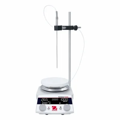OHAUS Hot Plate Stirrer: US Std Plug Type, 1 Positions, Round, Hot Plate Stirrer - Single-Position Hot Plate Stirrers