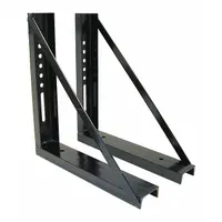 Steel mounting bracket for attaching underbody truck boxes to service vehicles. Black finish, 18-inch length and overall height. Includes mounting hardware for installation