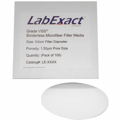 LABEXACT Glass Microfiber Filter: VSS, 12.5 cm Dia, 0.43 mm Thick - VSS Grade Glass Fiber Filters