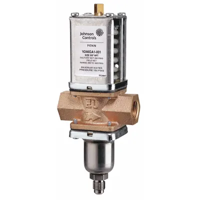JOHNSON CONTROLS Pressure Regulating Valve: Pressure, Two-Way, 110 gpm Max. - Pressure-Actuated Water Regulating Valves