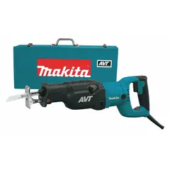 This corded reciprocating saw delivers up to 2,800 strokes per minute with a 1-1/4 in stroke length. It is suited for cutting wood, metal, and plastic in construction and demolition tasks. The adjustable shoe provides stability on various work surfaces.