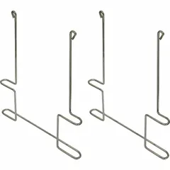 Steel anti-sail brackets supplied as a pair. Overall width 22 inches, overall height 21 inches. Used in fleet and vehicle maintenance to secure tarps or covers and prevent billowing during transport.