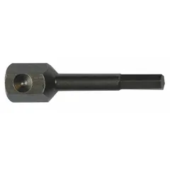 This APEX hex impact bit is designed for use with impact drivers in fastening applications. It features a 1/8 in hex head size, standard length, and is impact rated for high-torque tasks. Made from S2 steel, the bit is sold in a 5-pack.