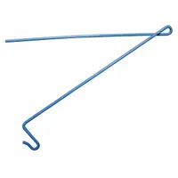 Steel locking clip with 2 1/8 in overall length. Used to secure wire rope or cable ends in rigging, marine, and industrial applications where a reliable locking mechanism is required