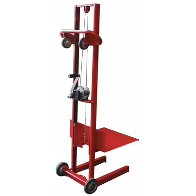 Dayton Platform Lift Truck: 500 lb, 3 1/4 in to 58 in, Steel, 20 in L x 20 in W Platform - Portable Platform Lift Trucks