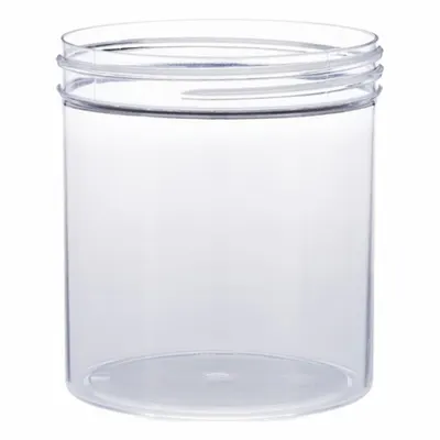 QORPAK Laboratory Jar: Polystyrene, 16 fl oz, 89.92 mm Body Dia, 89-400 mm Screw Closure Size - Polystyrene Lab Jars