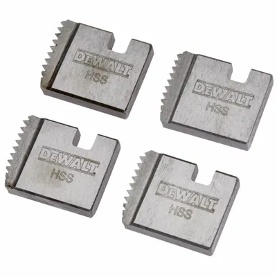 DEWALT Threading Machine Die Head Set: For DEWALT Handheld Heads, 1 in Pipe, Stainless Steel - Pipe Dies for Manual & Handheld Power Threaders