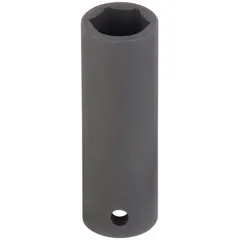 SAE 6-point deep impact socket with 1/2" drive and 5/8" socket size. Manganese Phosphate finish. For use with impact tools on hex fasteners in automotive, equipment maintenance, and industrial assembly.