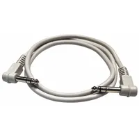 This television jumper cable features 1/4" male phono jack connectors on both ends, enabling signal transmission between compatible devices. The white cable is designed for use with RCA J Model Televisions, commonly employed in healthcare settings for patient entertainment or information systems