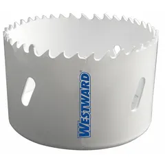 Bi-metal hole saw with 2-5/8 in diameter and 4/6 teeth per inch. Maximum cutting depth of 1-1/2 in. Designed for cutting wood, metal, and plastic in applications such as plumbing, electrical, and HVAC installations. Requires separate arbor for use.