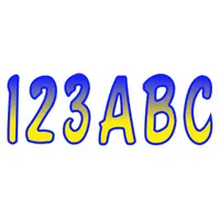 Letter and Number Label Set: 3 in Character Ht, Indoor/Outdoor, Non-Reflective, Proprietary, Die Cut (MPN GYEPUG200)