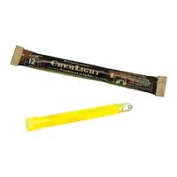 Yellow chemiluminescent lightstick for emergency marking and area illumination. Includes hook and gate for attachment. Supplied in a 500-pack. Compatible with manufacturer part number 9-33460