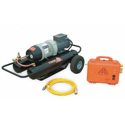 AIR SYSTEMS INTERNATIONAL Breathing Air Compressor System: 8.5 cfm, 110 psi, 2 hp Horsepower, 1/2 in Hansen - Air Systems International Supplied-Air Compressors & Ambient Air Pumps