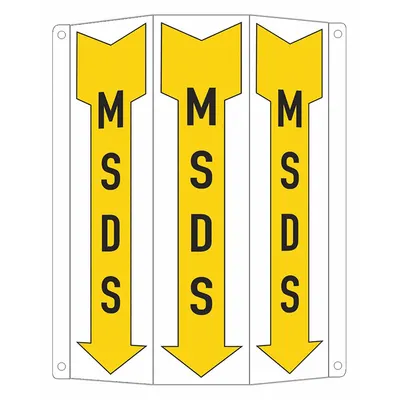 LYLE Tri-Bend Projection MSDS (W Down Arrow) Sign - Tri-Bend Projection MSDS (W Down Arrow) Signs