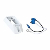 Polycarbonate bracket for mounting vehicle lights. Measures 4 5/16 in length, 1 in height, and 1 13/32 in width. Suitable for attaching lighting components on trucks, trailers, and heavy equipment