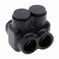 POLARIS Multitap Connector: 2 Port, Double-Sided Entry, 3/0 AWG – 3/0 AWG Wire Size, Black (MPN IT-3/0B)