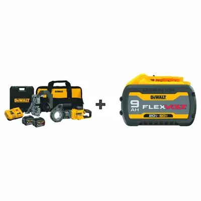 DEWALT Pipe Threading Machine,60V,Bonus Battery: Cordless, FLEXVOLT - DEWALT Cordless Handheld Pipe Threaders