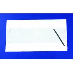 White plastic emesis bag with 3 in diameter and 12 in height. Used for containment of vomit in motion sickness, medical transport, or emergency situations.