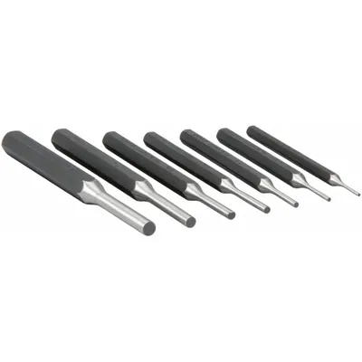 WESTWARD 7-Piece Flat-Tip Pin Removing Punch Set, Steel - Flat-Tip Pin Removing Punch Sets