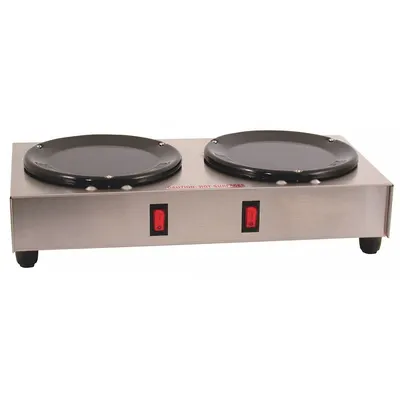 NEWCO COFFEE X-2 Electric Hot Plate, 2 Elements, Solid, 6 in Dia, 120V AC, 200 W - Electric Hot Plates