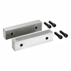 Screw-in vise jaw cap designed as a direct replacement for worn or damaged jaws on model 10D688 vises. Restores clamping performance in industrial maintenance, metalworking, and fabrication applications.