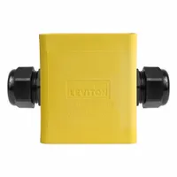 LEVITON Portable Outlet Box: Portable Outlet Box, 1 Gangs, 3R, Yellow, 4 3/8 in Overall Ht (MPN 3099F-2Y)