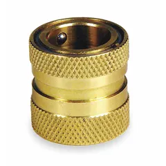 This air hose fitting is designed for use with Titan paint sprayer systems. It enables quick coupling and uncoupling of pneumatic lines, facilitating efficient air supply connections during painting operations. Compatible with manufacturer model number 277337.