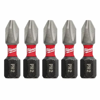 MILWAUKEE Insert Bit: Insert Bit, Imperial, PH2 Bit Industry Size, #2 Bit Size, Std - Insert Bits