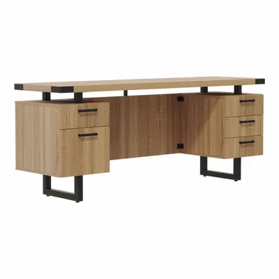 MIRELLA MRCBF7220SDD Credenza, Black, 72 in W x 20 in D, Sand Dune Desktop - Mirella Series - Desks
