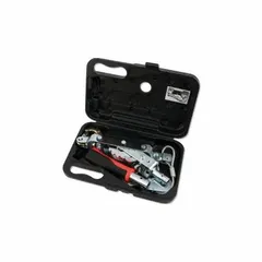 Zinc-plated cable puller for tensioning and securing cables, winch lines, or tie-downs in fleet and vehicle maintenance. The corrosion-resistant finish suits outdoor or shop environments. Used for pulling and holding loads during repair or recovery operations.