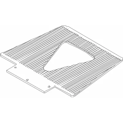 OEM Hand Truck Nose Plate, 16 1/2 in W x 13 in D, Aluminum, Silver, Grooved - Hand Truck Nose Plates & Brackets
