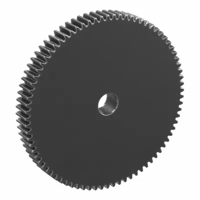 KHK GEARS Hubless Spur Gear: Module m 1.5, 80 Teeth, 15 mm Bore Dia, Black Oxide Coated Carbon Steel - Hubless Metric Spur Gears