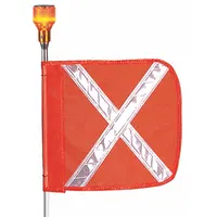 Warning Whip with Reflective X Flag: Light Sold Separately, Orange, White, 3 ft Overall Ht, Hex Base (MPN FS3XL-O)