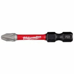 This MILWAUKEE power bit features a Pozidriv PZ2 head in Imperial size, with a hex shank for secure fit. It is impact rated for use with impact drivers in fastening applications. Suitable for general assembly and construction tasks requiring Pozidriv screwdriving.