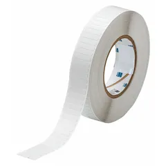 This precut label roll contains 10,000 polyimide labels with a white matte finish, each measuring 3/16 in x 1 in. Designed for use with the BBP81 printer series, these labels are suited for high-volume industrial identification tasks such as wire and component marking.