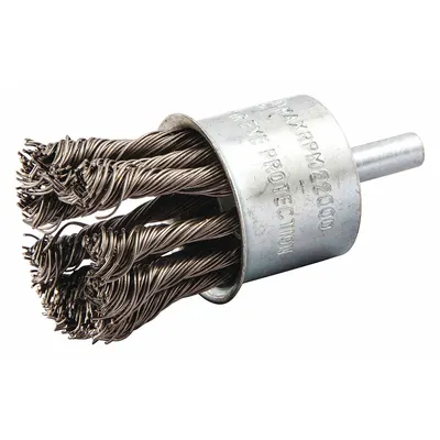 OEM APPROVED VENDOR End Brush: Twisted Steel - Heavy-Cleaning Brushes for Carbon Steel