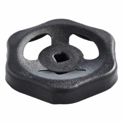 JW WINCO 6-Lobed Valve Knob with Square Through-Hole - 6-Lobed Valve Knobs with Square Through-Hole