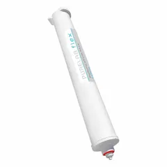 This deionization cartridge uses mixed bed resin to remove dissolved ions from tap water, producing purified water. It is a direct replacement part for compatible ELGA water purification systems. Typical applications include laboratory and industrial processes requiring deionized water.
