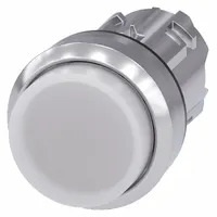 SIEMENS Mushroom Head Push Button: Black, 22 mm Mounting Size, Non-Metallic, Momentary (MPN 3SU1051-0BB60-0AA0)