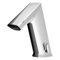 SLOAN Bathroom Sensor Faucet: BASYS, Cast Zinc, Chrome Finish, Single-Post, Hardwired, Aerated (MPN EFX200.502.0000)